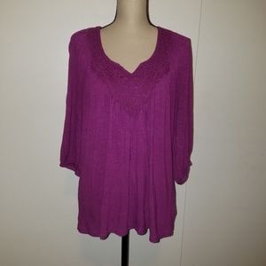 Apt 9 Sz L Magenta Shirt